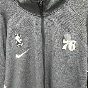 Nike Dri-fit Men’s Charcoal 76ers Zip-Up Jacket!! EUC!!!!